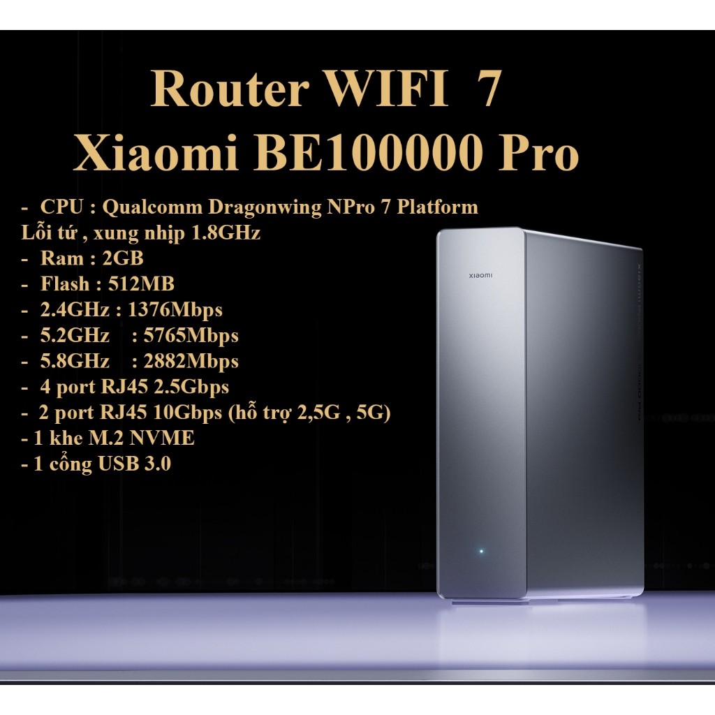 [New Seal] Router WIFI 7 Xiaomi BE3600 BE5000 BE6500 BE7000 BE10000  -Xuyên tường cực mạnh - Chịu tả
