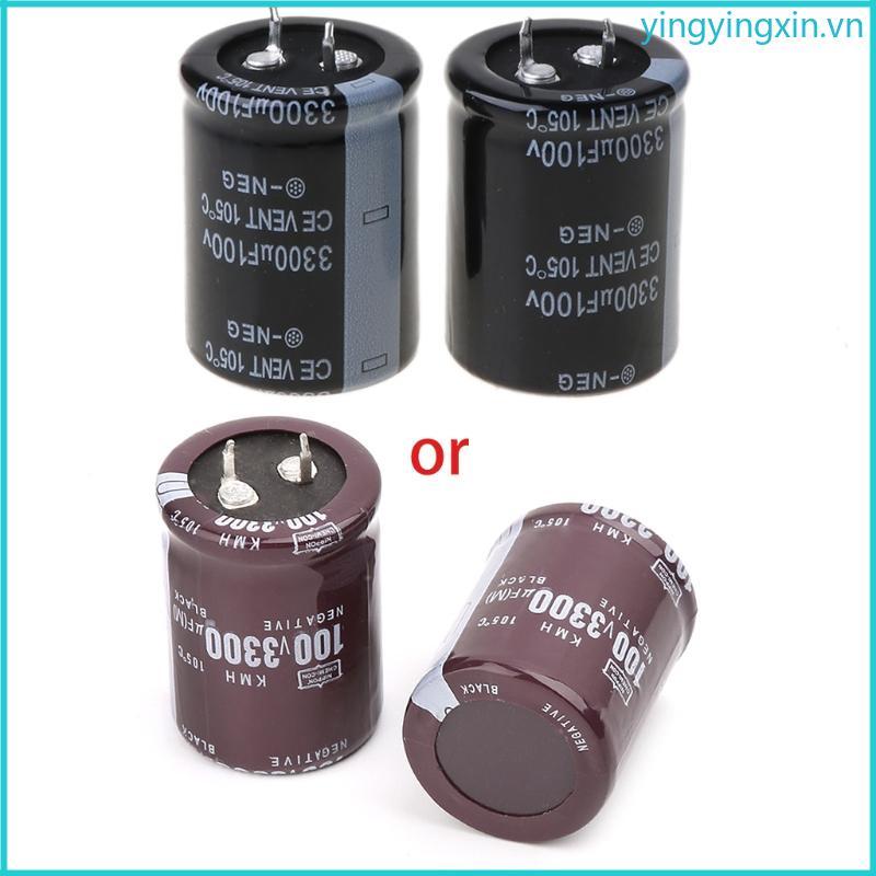 YIN 2 Chiếc Nhôm Điện Phân Tụ 100V 3300uF Âm Lượng 30x40mm Cho Tivi LCD