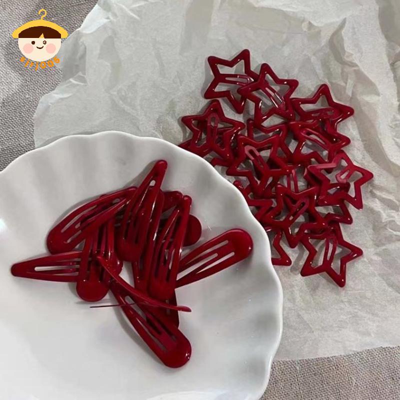 [8C05] 5 Kẹp Tóc Kim Loại Ngôi Sao Đỏ Chụp Luy Kẹp Tóc Bé Gái Kẹp Tóc Barrettes Trang Sức Tóc Kẹp Tó