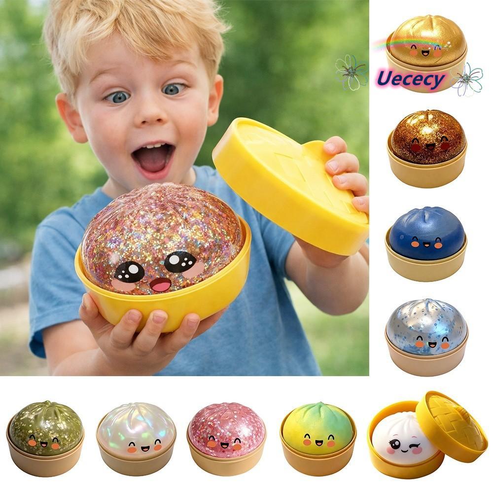 UECECY Bánh Bao Đồ Chơi Squishy, Với Máy Hấp Lấp Lánh Hấp Bun Squishy Pinch Le, Fidget Mềm Squishy Đ