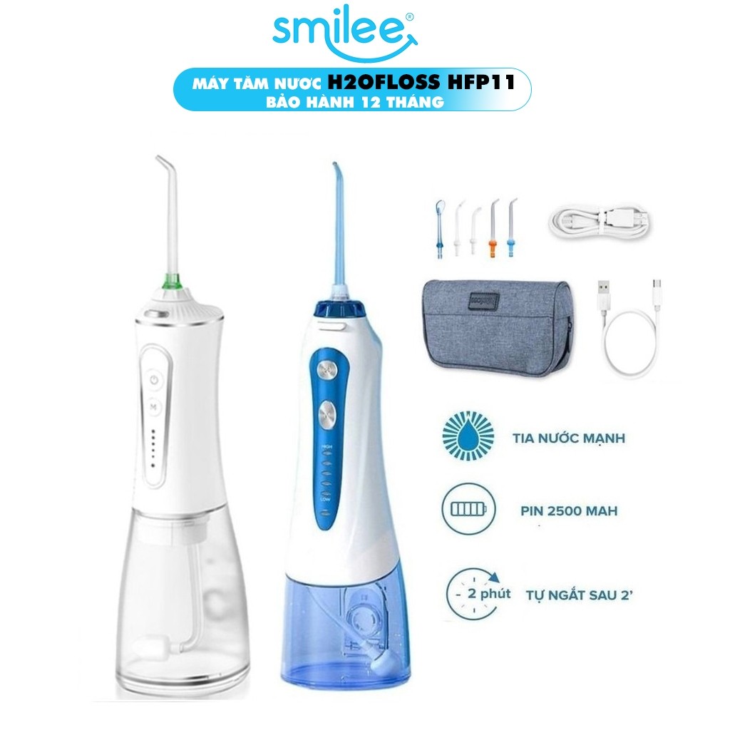 Tăm nước, Máy tăm nước H2OFloss Smilee HF-P11 / HF-9P/ HF-10/. Bảo hành 12 tháng. Lỗi 1 đổi 1