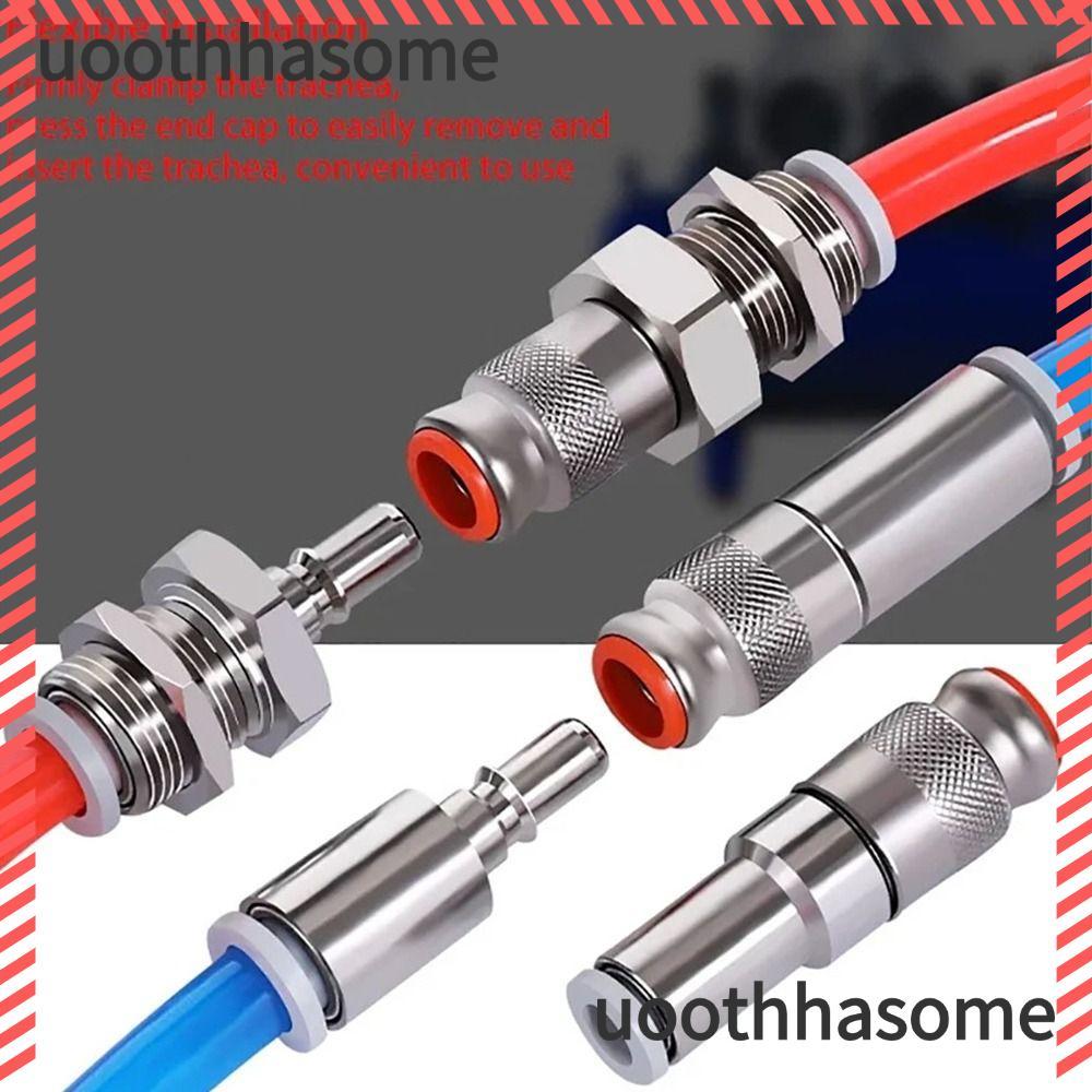 UOOTHHASOME 1 Cái Đầu nối nhanh khí quản, Một chiều KK2P / KK2S-04H-06H-04E-06E-06E, Ống PU Ống đồng