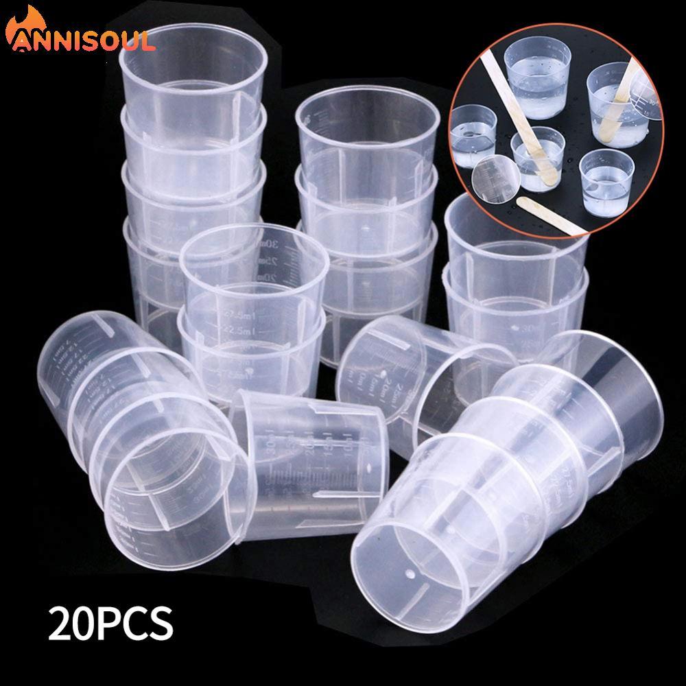 [NISO]Multifunctional Plastics Measure Cup Set 20pcs Easy to Read Calibration Surface