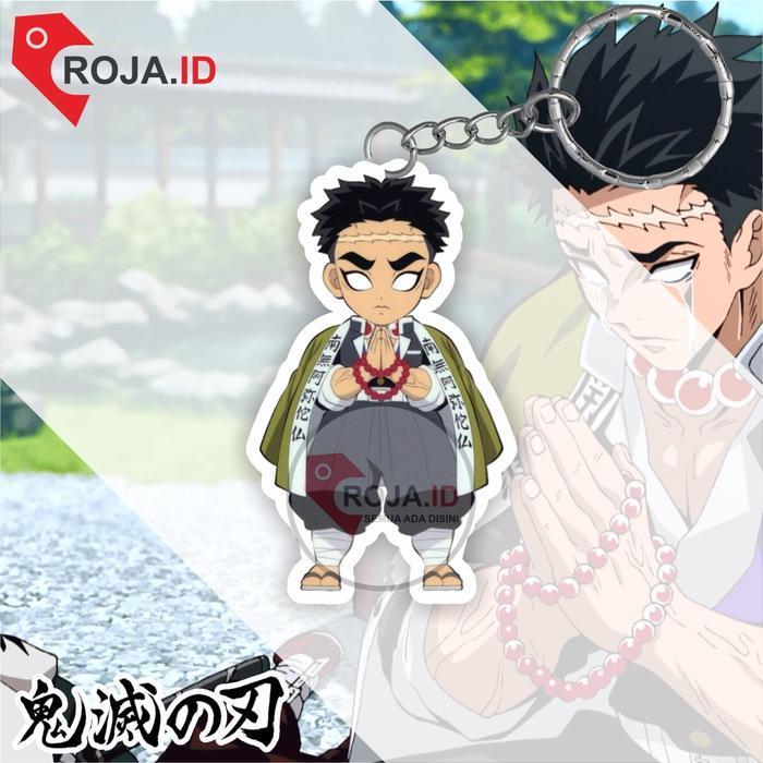 Gantungan Kunci Kimetsu No Yaiba Gyomei Himejima Hashira Batu - Gantungan Kunci Demon Slayer