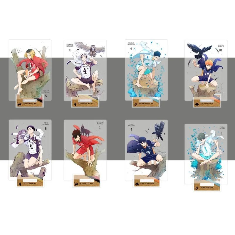 Standee Anime Haikyuu Mô hình Mica Trang trí Bàn học Nhân vật Hinata Kageyama Kenma Bokuto Vua Bóng 