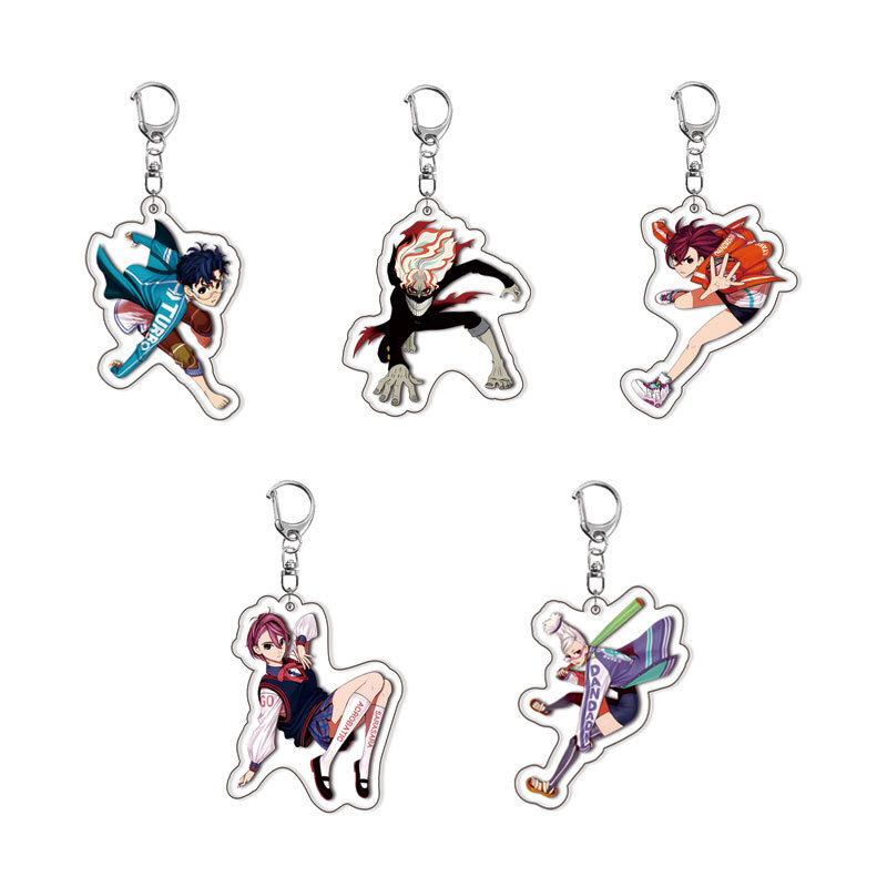 Dandadan Ayase Momo Acrylic Keychain Anime Figures Takakura Ken Miko Cosplay Bag Pendant Keyring Jew