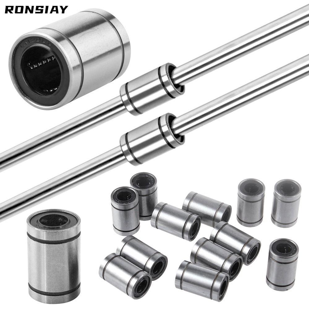 RONSIAY Bushing Thép Mạ Niken Cho Máy In CNC Phần LM8UU LM10U LM12UU LM16UU