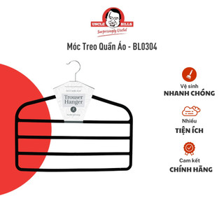 Móc treo quần áo nhung uncle bills 4 tầng đa năng móc nhung cao cấp mềm mại - bl0304