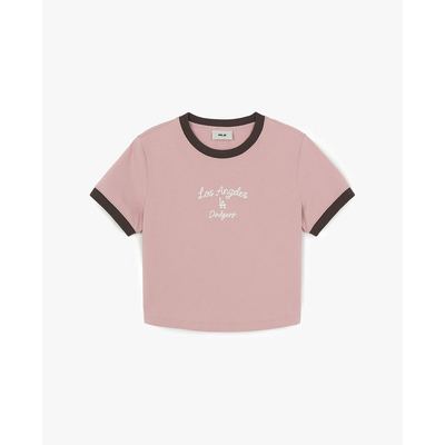 MLB - Áo croptop nữ cổ tròn tay ngắn Sportive_3FTSV0163-07PKL