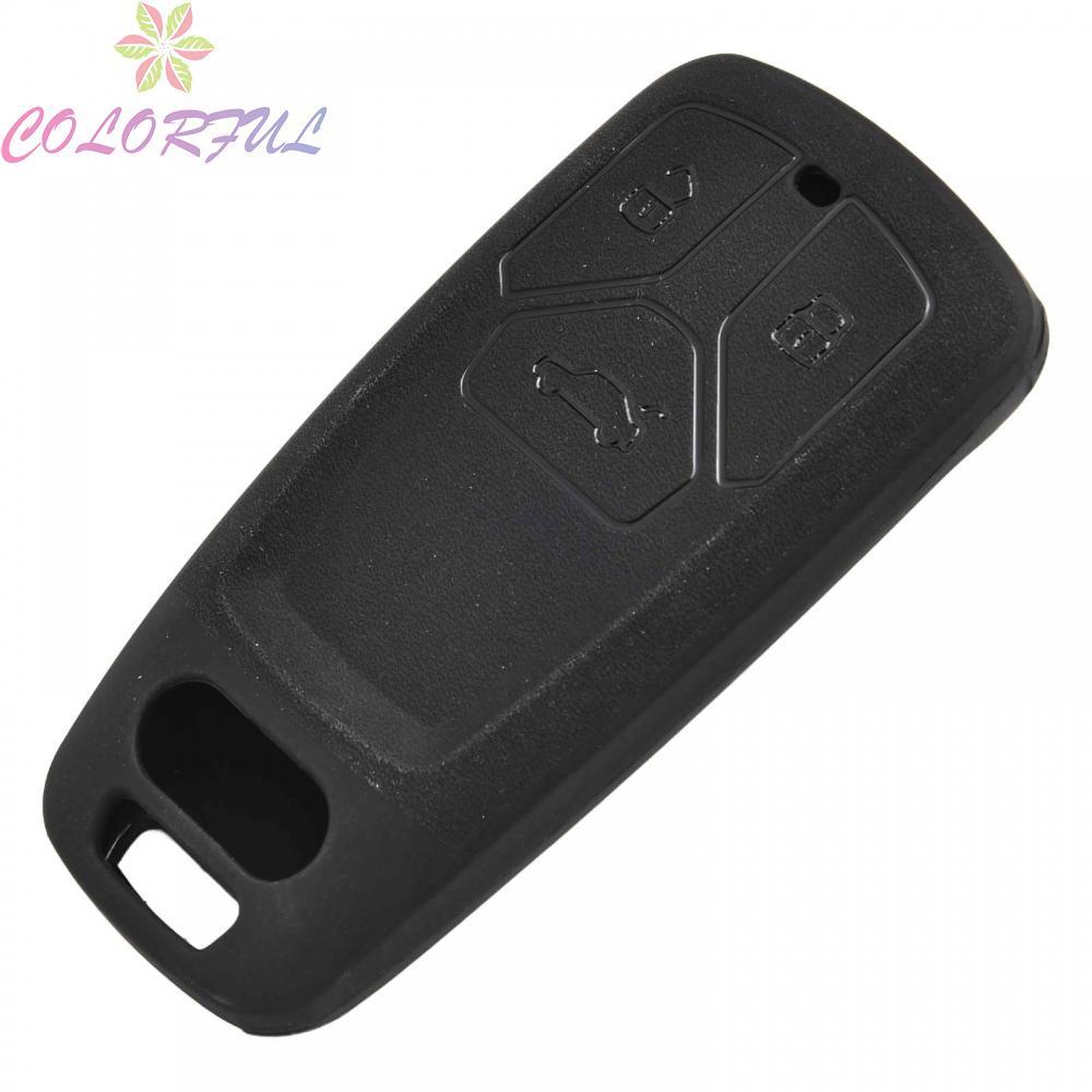 Protective Matte Black Car Key Cover Case for 3 Button Audi For A4 B9 Q5 Key TPU