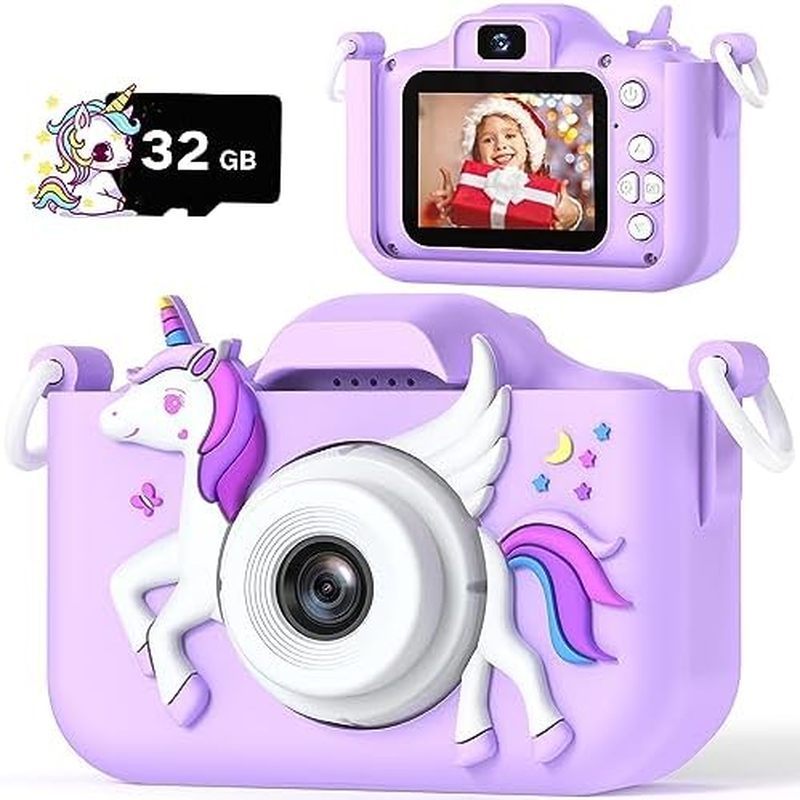 Kids Camera, Christmas Birthday Gifts for Girls Boys 3-12, 1080P HD Selfie Digital Video Camera for 