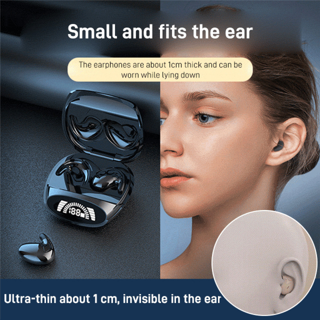 [Waterproof Design] Wireless Sleep Headphones Waterproof 5.3 Sound Effect/Noise Cancelling Earphones