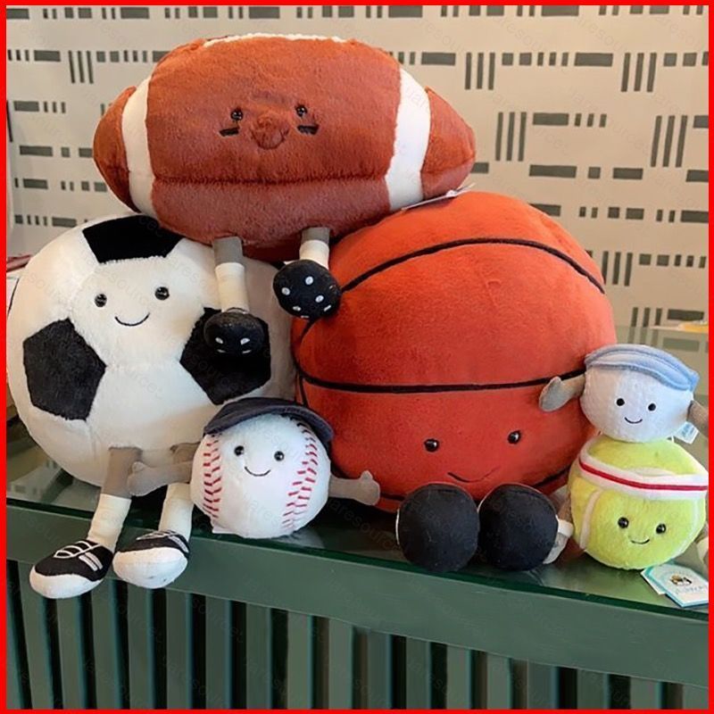 SQ5 JELLYCAT Vui Bóng Đá Bóng Rổ Mỹ Bóng Đá Sang Trọng Búp Bê Quà Tặng Cho Trẻ Em Gối Ngủ Đồ Chơi Gi