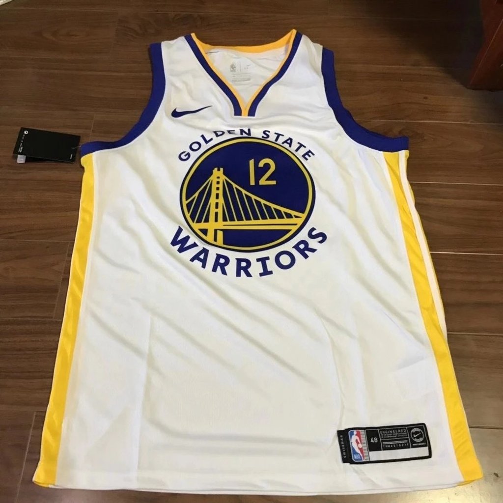 20-21 Mùa giải mới NBA Warriors No. 12 Áo Ubray Kelly Oubre Jr.Hot Phiên bản quạt ép Đồng phục bóng 