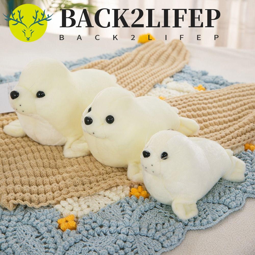 BACK2LIFEP Seal Plush Doll, Fluffy Soft Seal Đồ chơi nhồi bông sang trọng, Thời trang sang trọng Đán