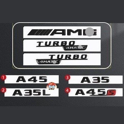 Mercedes Benz AMG Logo AMG Quốc Huy A35 A35L A45 A45s A CLASS TURBO 4MATIC + 4MATIC Logoauto Phần Tr