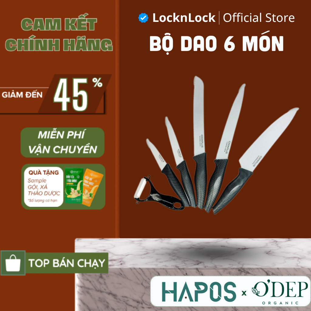 Bộ dao 6 món LocknLock CKK101S01 - HAPOS LOF