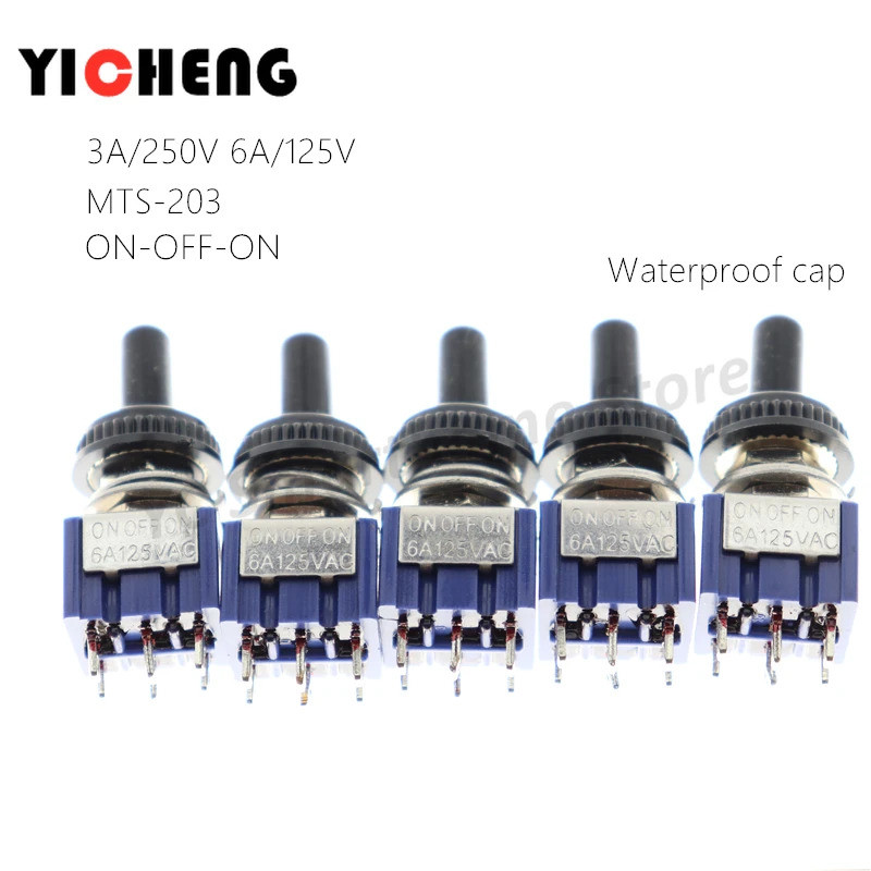 FZ5 Cái MTS202 MTS203 SPDT DPDT chuyển đổi chuyển đổi rocker switch 6A / 125V rocker chuyển đổi nút 