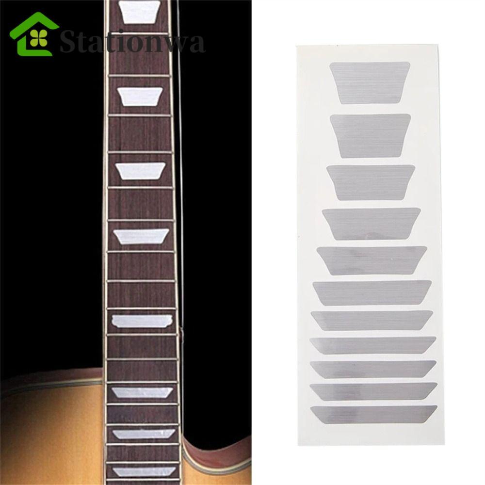 STATIONWA Cross Inlay Đề Can Guitarra Phụ Kiện Đàn Guitar Điện Đàn Guitar Inlay Miếng Dán Siêu Mỏng 