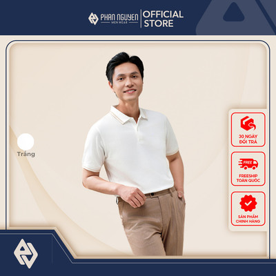 Áo polo nam Phan Nguyễn, chất liệu cotton cao cấp, mềm, mịn, co giãn tốt, form regular fit APC.315