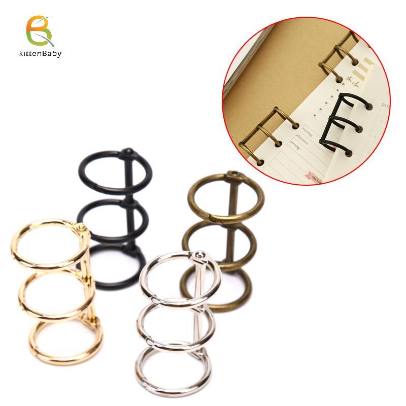 [Baby-t] 2 Chiếc Kim Loại 3Rings Rời Lá Giấy Chất Kết Dính DIY Làm Sổ Tay Album Sổ Lưu Niệm [Mới]