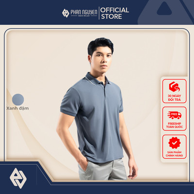 Áo phông polo nam ngắn tay Phan Nguyễn, thiết kế đơn giản, lịch lãm, chất liệu mềm, nhẹ, mát, nhanh khô APC.217