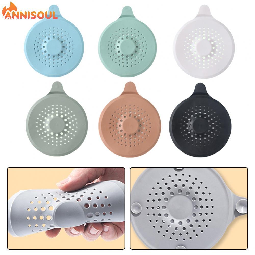 [NISO]Hygienic Shower Drain Filter Easy to Clean Silicone Hair Catcher with Secure Fit