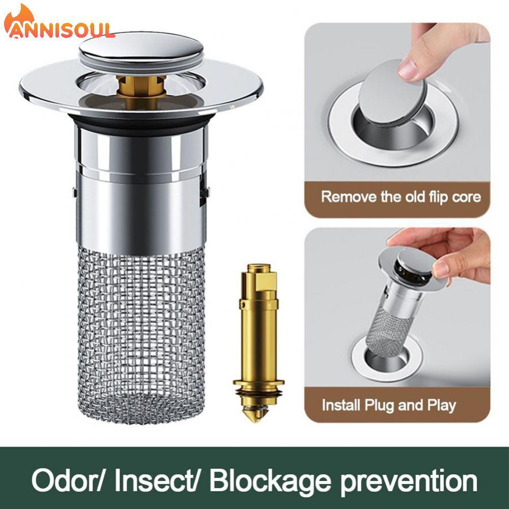 [NISO]Hassle Free Kitchen Sink Drain Stopper Strainer Universal 2 in 1 Filter Solution