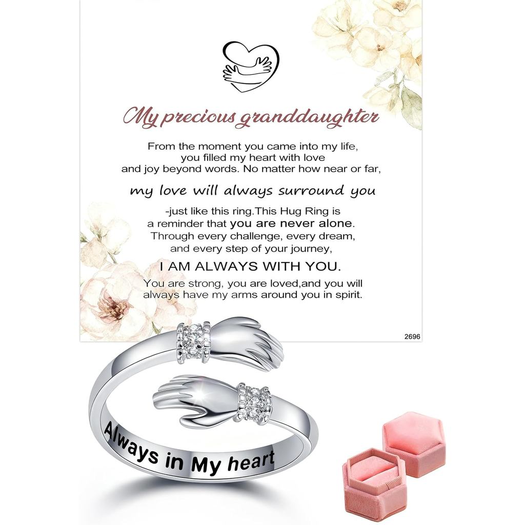 Nhẫn ôm 37JEWELRY bạc sterlingadjustable size, kèm hộp quà, phù hợp làm quà tặng sinh nhật