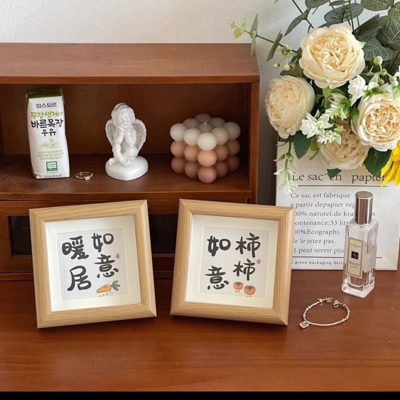 Ins风小相框生日送闺蜜朋友礼物精致摆台立体卧室桌面装饰摆件Small photo frame, birthday friend, graduation gift, table display, th