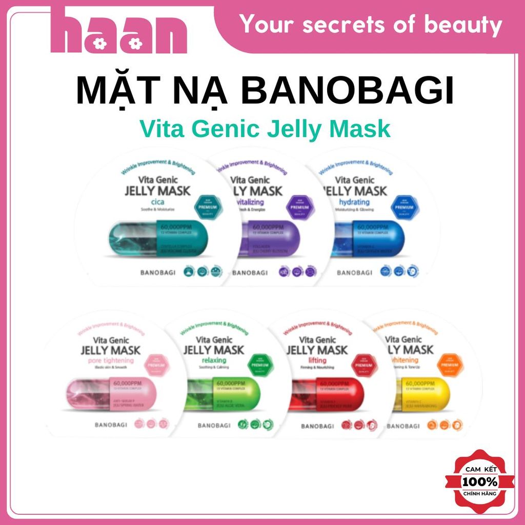 [Miếng] Mặt nạ Banobagi Vita Genic Jelly Mask, Mặt Nạ Giấy Banobagi Dưỡng Da Chuyên Sâu