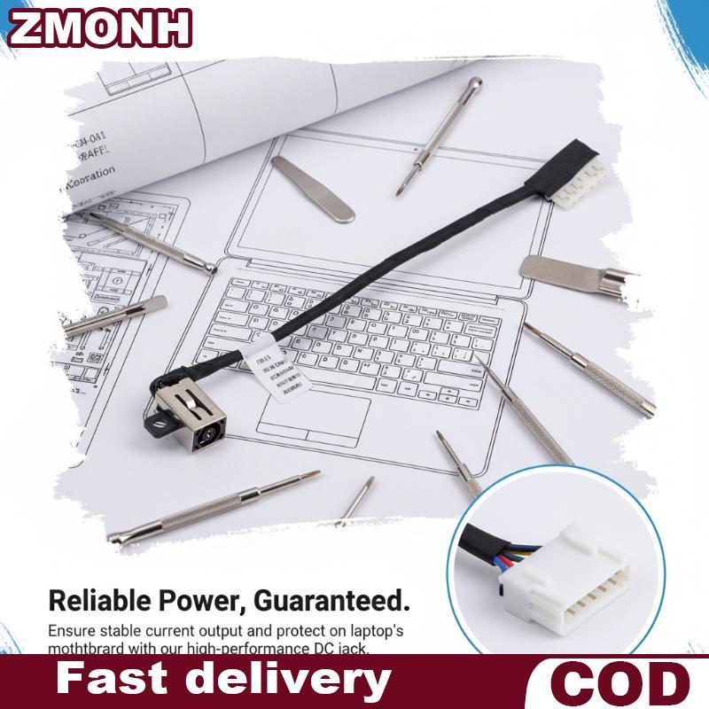 Zmo cho Inspiron Vostro 15 3510 3400 3401 3500 3501 DC trong giắc cắm điện W/Cáp 4vp7c 04vp7c dc3010