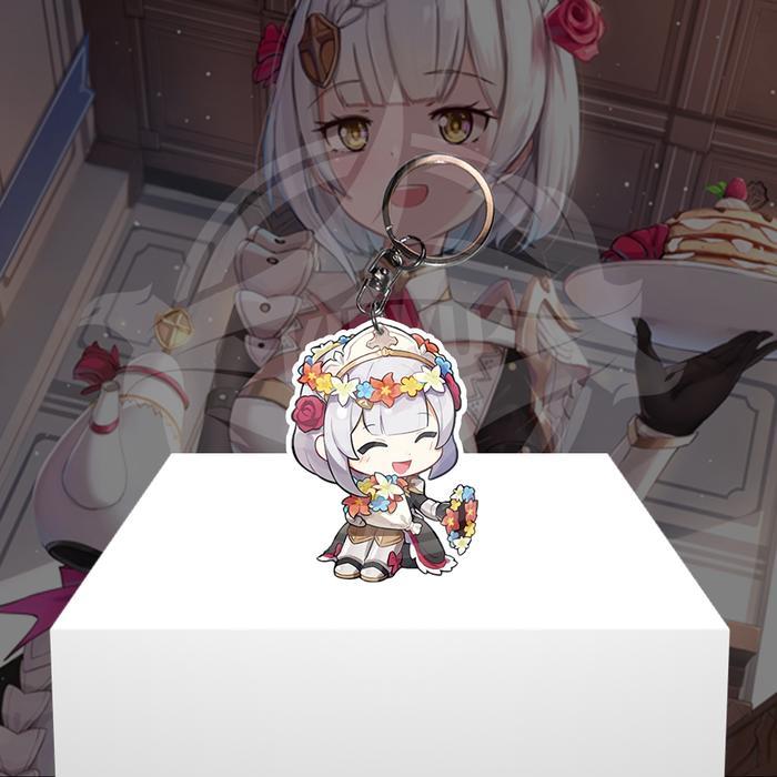 Gantungan Kunci Gantungan HP Anime Game Genshin Impact Noelle - Ganci Akrilik - Keychain Acrylic - N