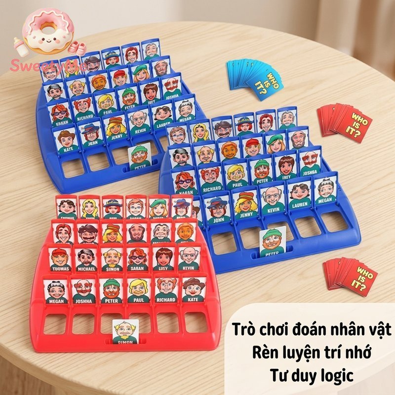 Who Is It Board Game Đoán Thẻ Trò Chơi Trí Nhớ Logic Trẻ Em Cha Mẹ Con Du Lịch Vui Nhộn