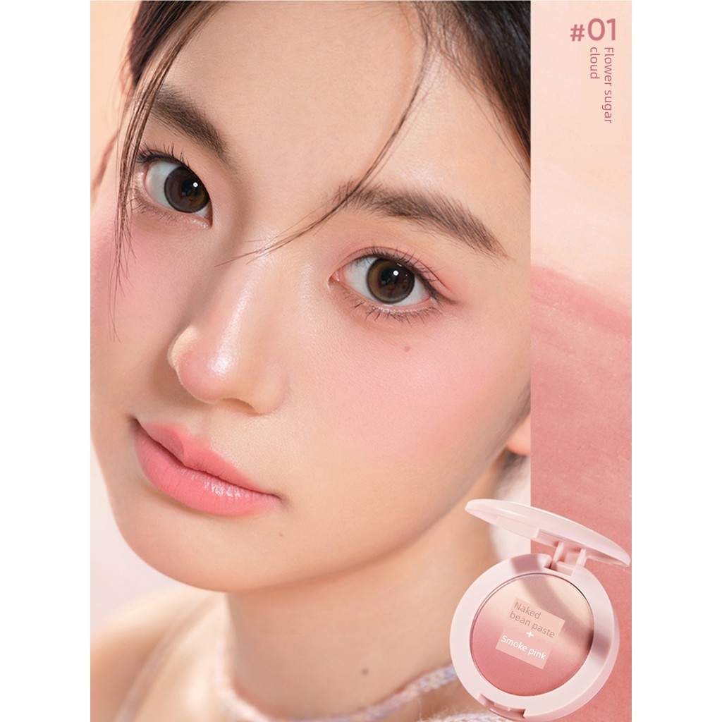 má hồng kem bảng má hồng Bảng phấn má hồng đào hoa hồng Judydoll Gradient