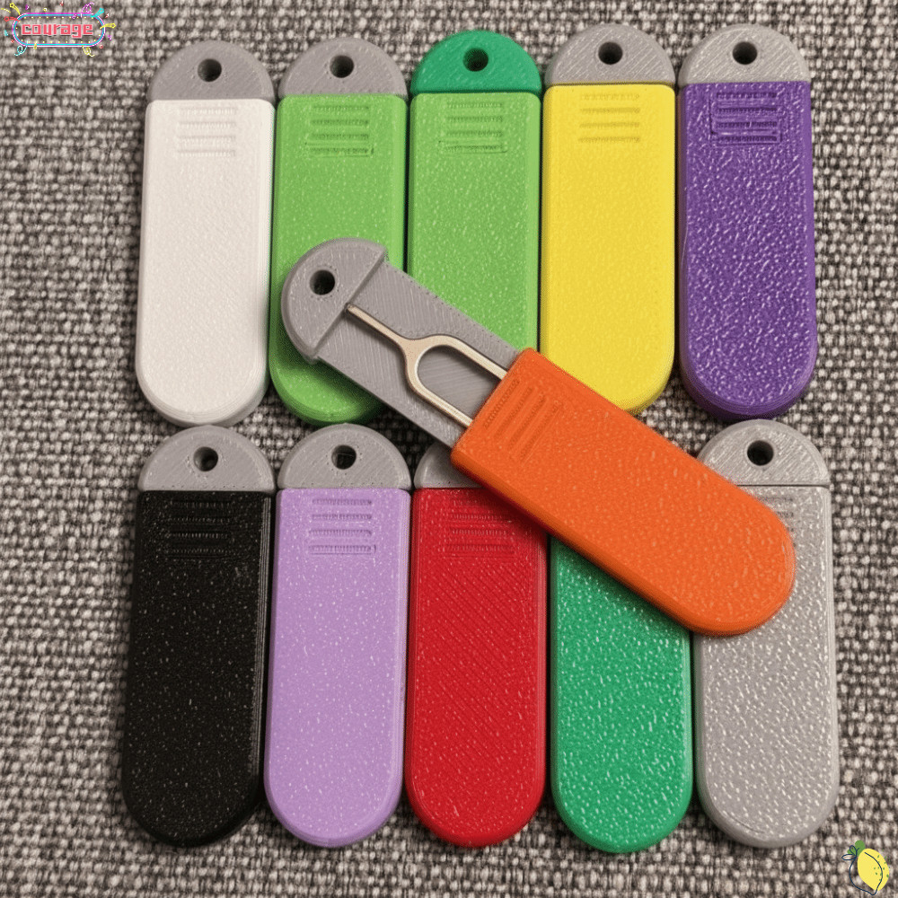 COURAGE1 Thẻ SIM Ejector Pin Hộp lưu trữ, có móc khóa với Eject Pin Công cụ đẩy thẻ SIM, Khay Sim đa
