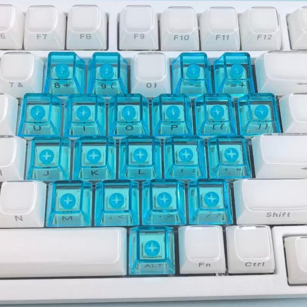 keycap keycap anime Made68 Trái Tim Trong Suốt Keycap Ban Đầu Chiều Cao Nhà Máy Với Chữ Bên Khắc Bàn