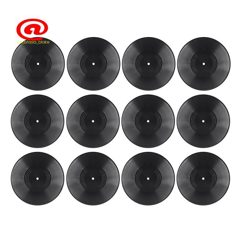Dành Cho Tiệc Rock & Roll 12 Gói 7 Inch Trống Vinyl Ghi Trang Trí, Đĩa Retro Giả Cho Nhà Studio Màn 