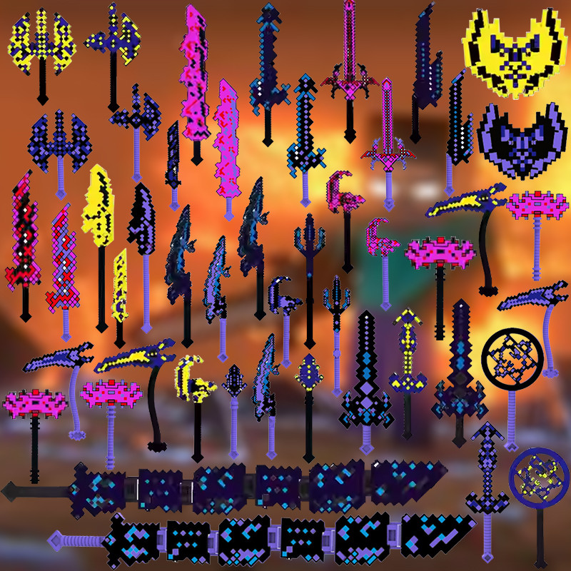 Minecraft Annoying Villagers Spirit-Eating Snake Blade anh ta Minifigure Weapon God of War Diamond S