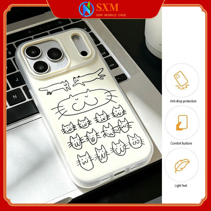 Ốp điện thoại mờ mặt phẳng 2 trong 1 cho iPhone 17 Pro Max Tương thích với iPhone 17 / 16 / 15 / 14 