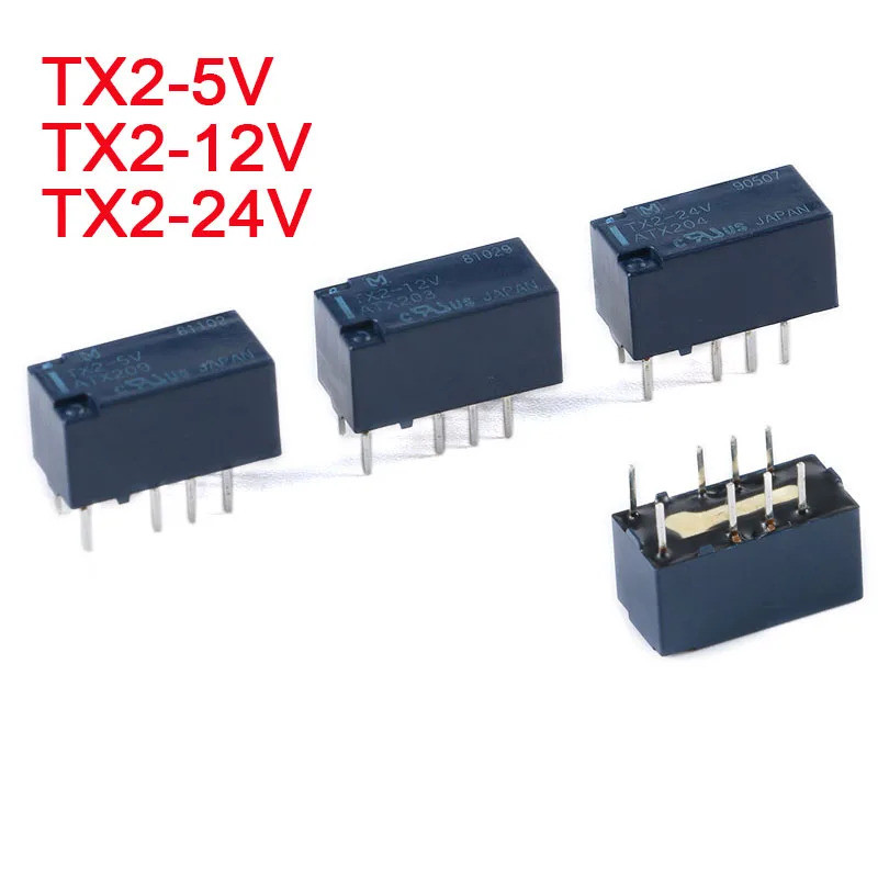 5 Cái / 1 Rơ Le Tín Hiệu DC 5V 12V 24V 2A TX2-5V TX2-12V TX2-24V ATX204 ATX203 ATX209 Kéo Mở Kéo Côn