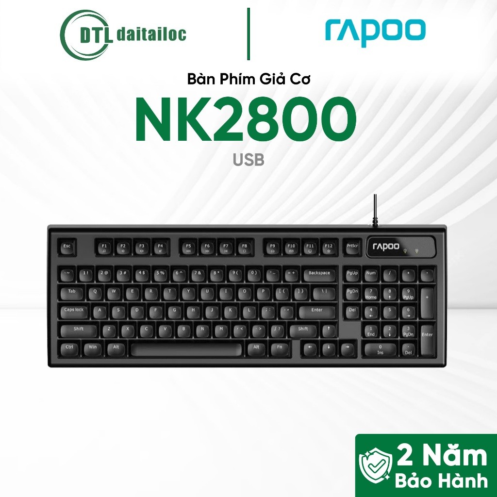 Bàn Phím Giả Cơ Rapoo NK2800 | Chính Hãng | Bảo Hành 24 Tháng