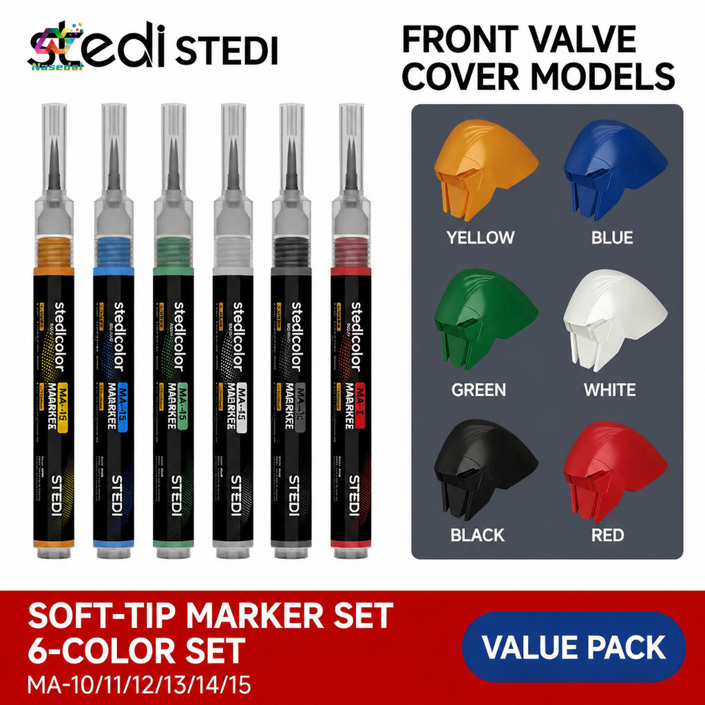 Stedi Model Marker Soft Tip Bộ đánh dấu Acrylic gốc nước Van phía trước Thu nhỏ Mecha Tranh đánh dấu