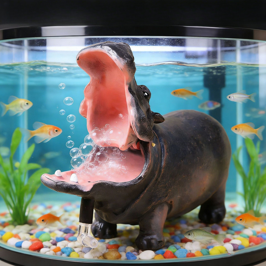 Trang trí bể cá Hippo Trang trí Bong bóng không khí Mô phỏng oxy Hippo cho bể cá