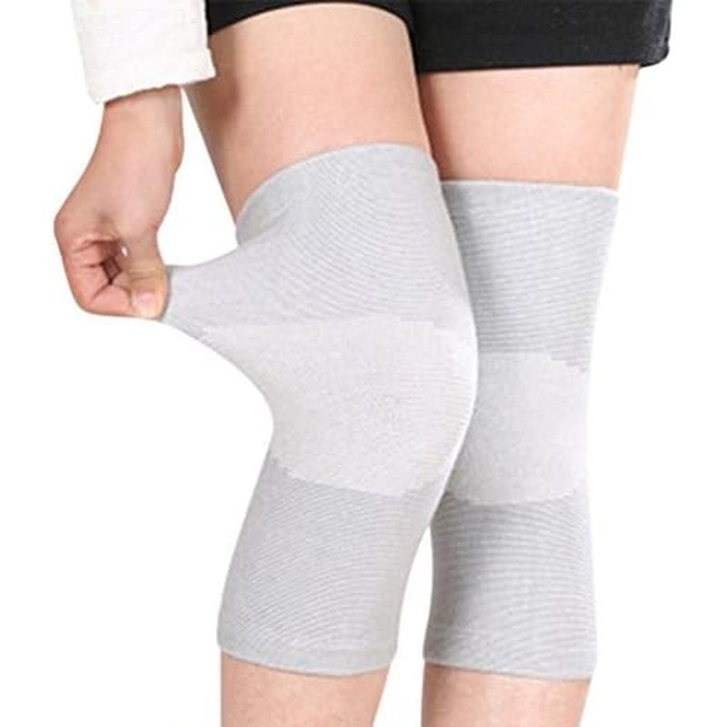 JUMISEE (One Pair Cotton Knee Sleeves for Knee Support, Circulation Improvement & Pain Relief Compre