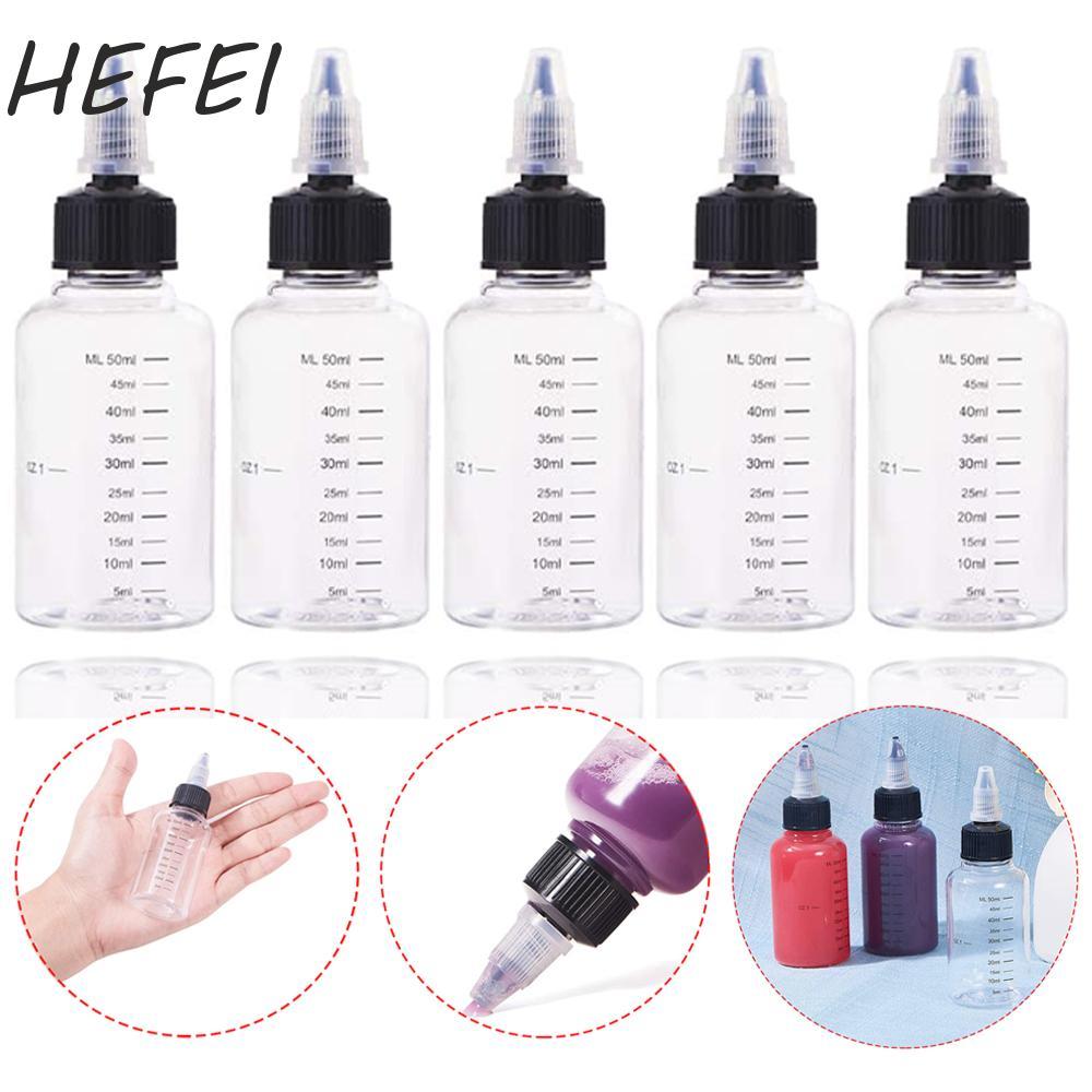 HEFEI Dụng cụ trang điểm HEFEI 5 chiếc nhựa có nắp xoắn Chai nhỏ giọt rỗng