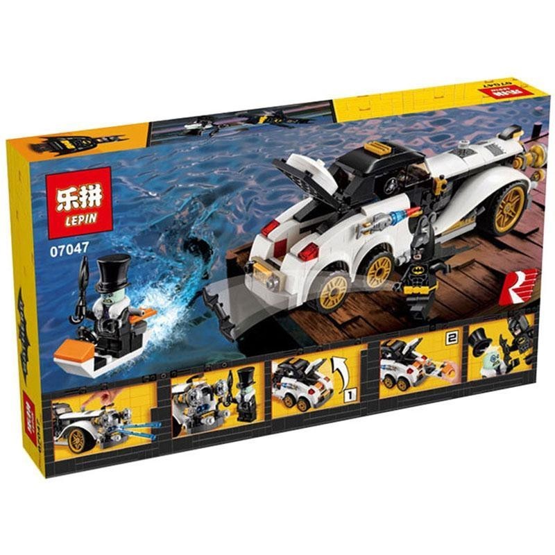 Tương thích với Lego Khối xây dựng Batman Movie Penguin Man Mô hình lắp ráp ô tô cổ điển Đồ chơi hạt