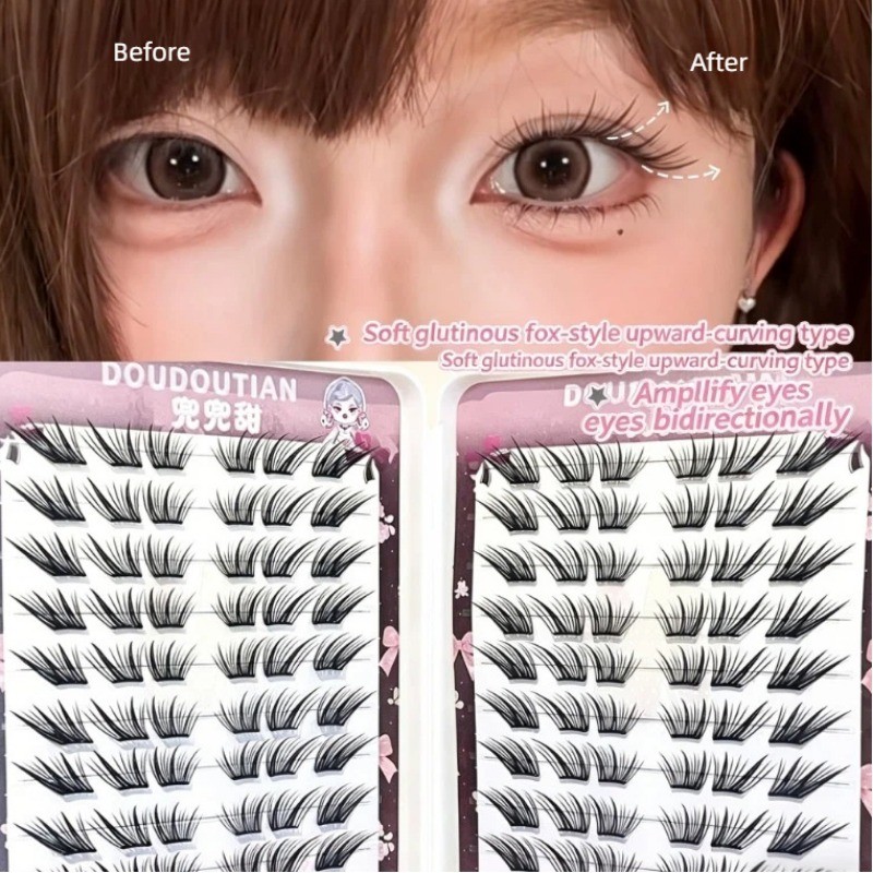 DOUDOUTIAN Lông mi giả vảy nhỏ không keo c Curl 20 hàng