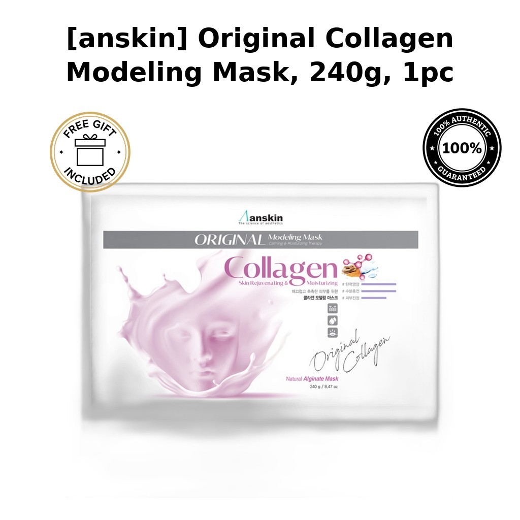 [anskin] Mặt nạ mô hình Collagen chính hãng, 240g, 1 cái / Mặt nạ mô hình Hàn Quốc / Trẻ hóa da / Ch