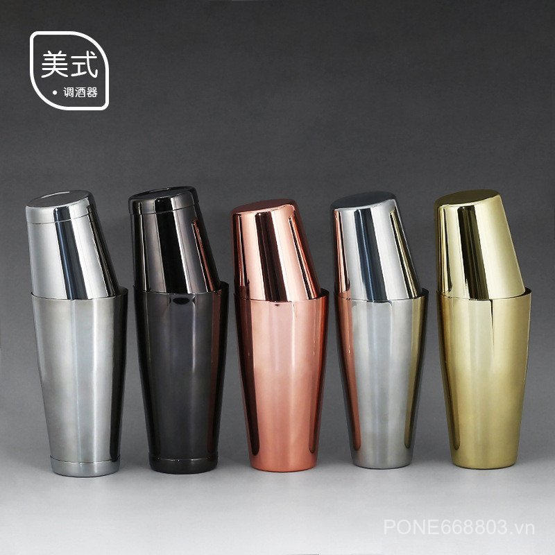 Thép không gỉ Boston Shaker Wine Shaker Bartender Cup Pot Tool Shaker Set SIXY